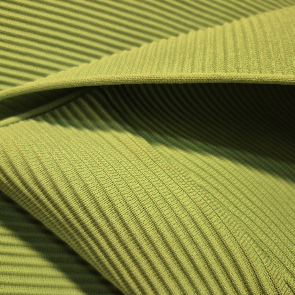 Green Ribbed Knit Dress - Picture 6 of 7